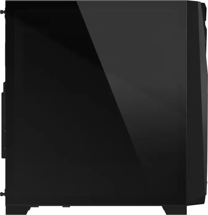 GIGABYTE C301 Glass Black, czarny, szklane okno