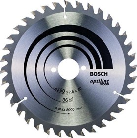 Bosch Professional Optiline Wood Kreissägeblatt 190x2.6x30mm 36Z, 1er-Pack