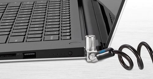 Kensington Slim N17 2.0 Portable Keyed Laptop Lock for Wedge-Shaped Slots