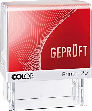 COLOP Printer 20 LGT Textstempel GEPRÜFT, 38x14mm, rot