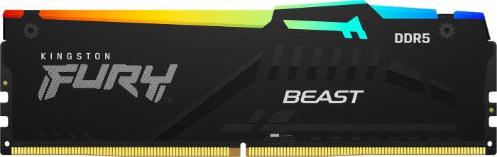 Kingston FURY Beast RGB czarny DIMM 8GB, DDR5-6000, CL30-36-36, on-die ECC