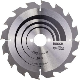Bosch Professional Optiline Wood Kreissägeblatt 190x2x30mm 16Z, 1er-Pack