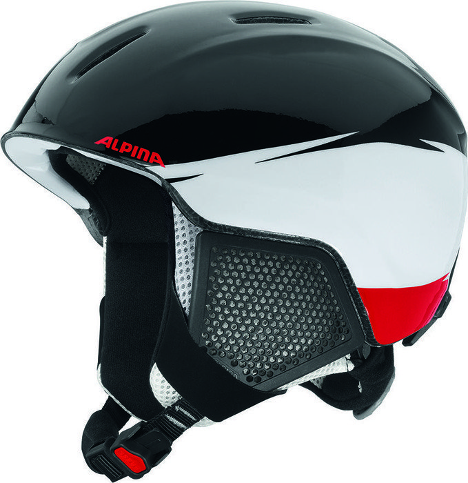 Alpina Carat LX Helm schwarz/weiß/rot (Junior)