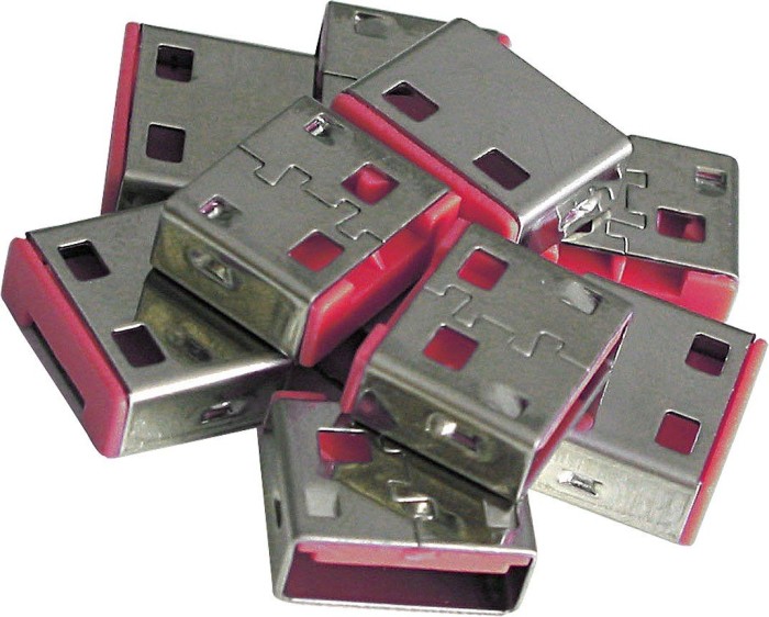 Lindy USB Portblocker, różowy, sztuk 10