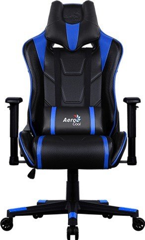 AeroCool AC220 AIR Gamingstuhl, schwarz/blau