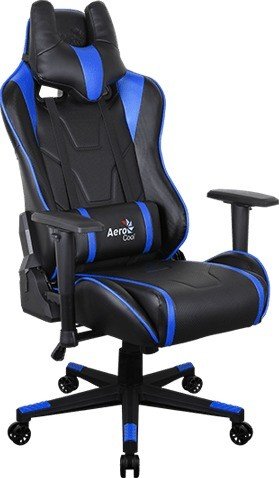 AeroCool AC220 AIR Gamingstuhl, schwarz/blau