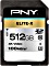 PNY Elite-X R100 SDXC 512GB, UHS-I U3, Class 10 (P-SD512U3100EX-GE)