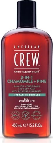 American Crew 3in1 Chamomile + Pine szampon + odżywka + Body Wash, 450ml