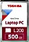 Toshiba L200 Laptop PC Slim 500GB, SATA 6Gb/s, bulk (HDWK105UZSVA)