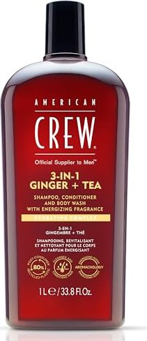 American Crew 3in1 Ginger + Tea szampon + odżywka + Body Wash, 1L