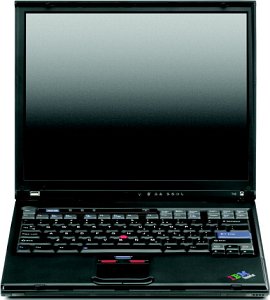 Lenovo Thinkpad T40p, Pentium-M, 256MB RAM, 30GB HDD, DE