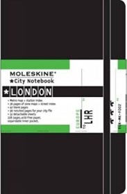 London fester Einband Pocket schwarz glatt/liniert