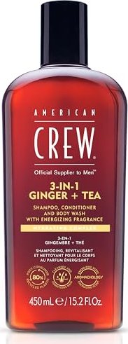American Crew 3in1 Ginger + Tea szampon + odżywka + Body Wash, 450ml