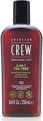 American Crew 3in1 Tea Tree szampon + odżywka + Body Wash, 250ml