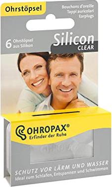 Ohropax Silicon Clear wtyczki do uszu, 6 sztuk