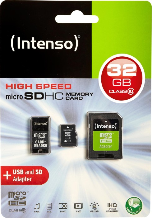 Intenso R21 microSDHC 32GB USB-Kit, Class 10