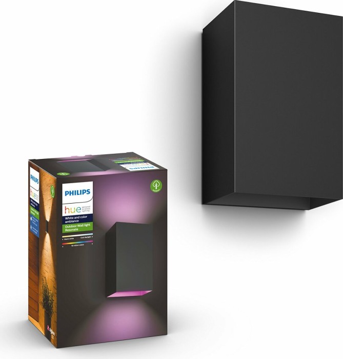 Philips Hue White and Color Ambiance Resonate Wandleuchte schwarz