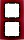 Berker B.3 Rahmen 2fach Alu, rot/anthrazit matt (10123012)