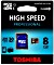 Toshiba High Speed Professional R30/W30 microSDHC 8GB Kit, UHS-I, Class 10 (SD-C008UHS1)
