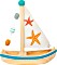 Legler Small Foot Wasserspielzeug Segelboot Seestern (11658)
