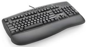 Logitech OEM Internet keyboard czarny, PS/2, DE