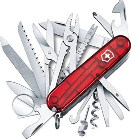 Victorinox SwissChamp pocket knife red transparent