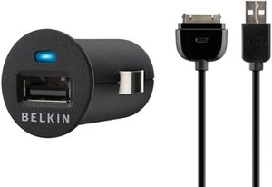 Belkin Micro ładowarka samochodowa z kabel ładujący do iPoda i iPhone