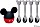WMF Mickey Mouse solniczka dzieci łyżka zestaw, 4-częściowy (12.9639.6040)