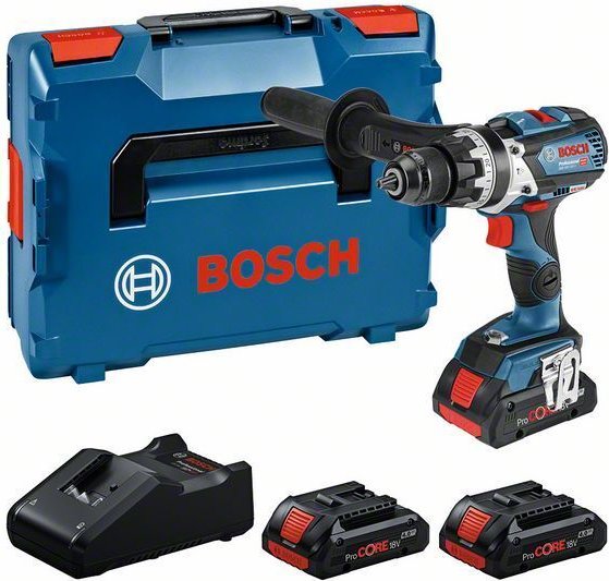 Bosch Professional GSB 18V-110 C akumulatorowa wiertarko-wkrętarka udarowa w tym L-Boxx + 3 akumulatory 4.0Ah