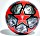 adidas piłka nożna UCL Club 23/24 Knockout piłka silver metaliczny/solar red/black (IN9329)