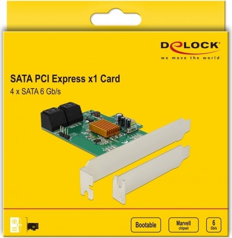 DeLOCK 4x SATA 6Gb/s, PCIe 2.0 x1