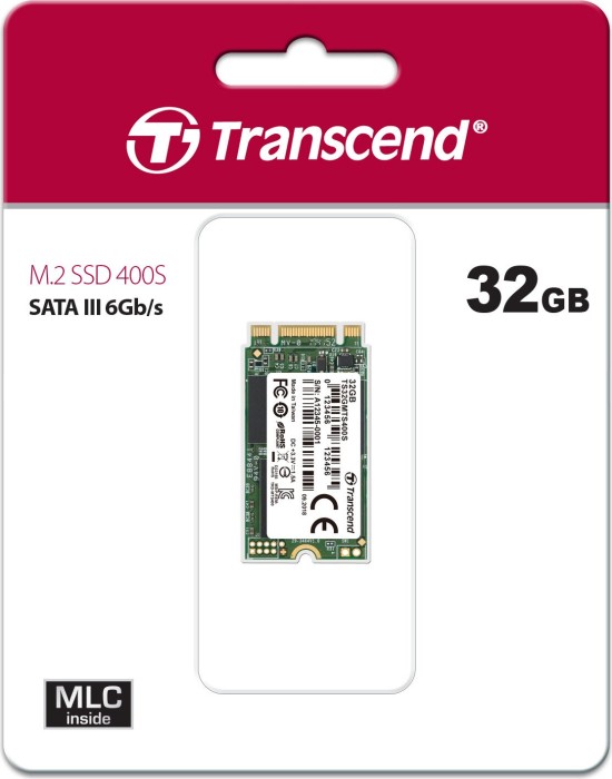 Transcend MTS400S SSD 32GB, M.2 2242 / B-M-Key / SATA 6Gb/s