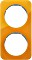 Berker R.1 Rahmen 2fach, orange transparent/polarweiß glänzend (10122339)