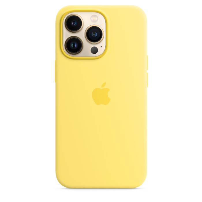 Apple Silikon Case mit MagSafe für iPhone 13 Pro Zitronenschale
