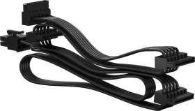 Fractal Design Flat UltraFlex SATA x4 modular cable, 4x SATA Stecker, 40+15+15+15cm