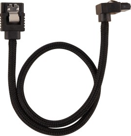 Corsair Premium Sleeved SATA 6Gb/s Kabel schwarz 0.3m, gewinkelt