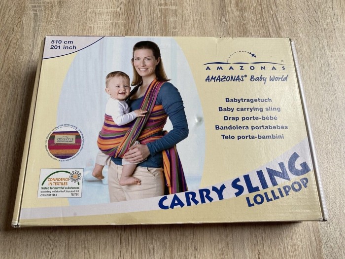Amazonas Carry Sling koc do noszenia dziecka 510cm lollipop