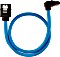 Corsair Premium Sleeved SATA 6Gb/s Kabel blau 0.3m, gewinkelt (CC-8900281)