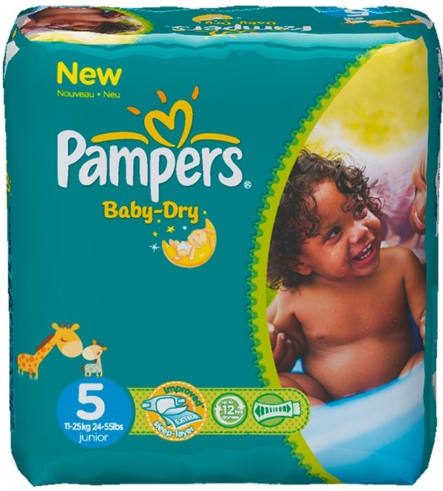 Pampers Baby-Dry Gr.5 Einwegwindel, 11-25kg