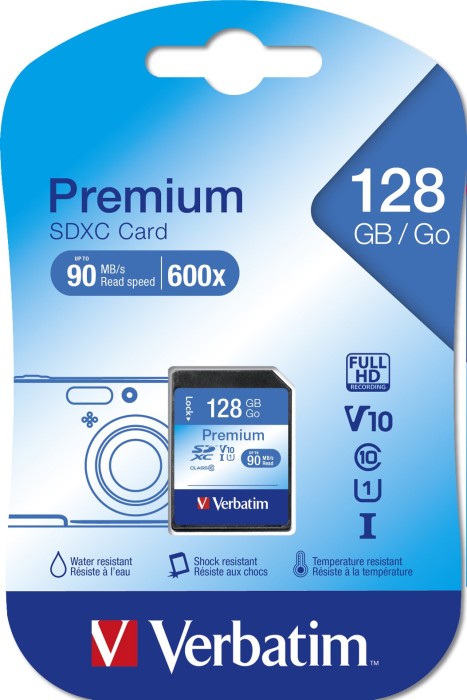 Verbatim Premium 600x R90 SDXC 128GB, UHS-I U1, Class 10
