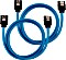 Corsair Premium Sleeved SATA 6Gb/s Kabel blau 0.6m Vorschaubild