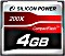 Silicon Power 200x R30 CompactFlash Card 4GB (SP004GBCFC200V10)