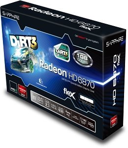 Sapphire Radeon HD 6870 FleX DiRT3, 1GB GDDR5, 2x DVI, HDMI, 2x mDP, full retail