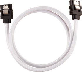 Corsair Premium Sleeved SATA 6Gb/s Kabel weiß 0.6m