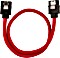 Corsair Premium Sleeved SATA 6Gb/s przewód czerwony 0.3m (CC-8900250)