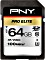 PNY Pro Elite R100/W90 SDXC 64GB, UHS-I U3, Class 10 Vorschaubild