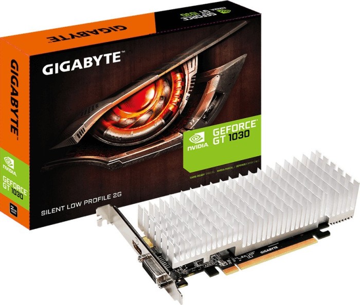GIGABYTE GeForce GT 1030 Silent Low Profile 2G, 2GB GDDR5, DVI, HDMI