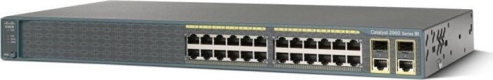 Cisco Catalyst 2960 LAN Lite Rackmount Managed Switch, 24x RJ-45, 2x RJ-45/SFP