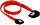 DeLOCK SATA 6Gb/s przewód czerwony 0.3m, lewo łamany (83963)