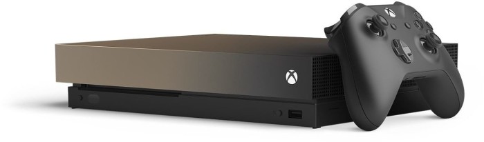 Microsoft Xbox One X - 1TB Battlefield V Gold Rush Special Edition Bundle schwarz/beige